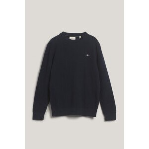 SVETER GANT TEXTURED COTTON C-NECK EVENING BLUE