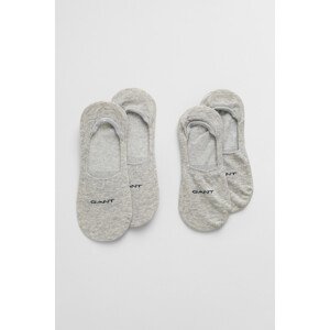 PONOŽKY GANT INVISIBLE SOCKS 2-PACK LIGHT GREY MELANGE