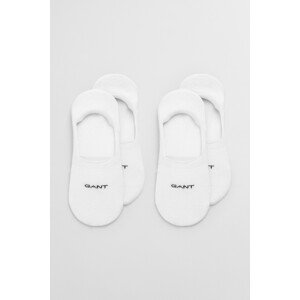 PONOŽKY GANT INVISIBLE SOCKS 2-PACK WHITE