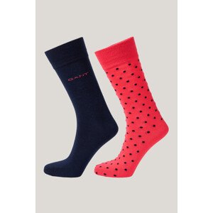 PONOŽKY GANT DOT AND SOLID SOCKS 2-PACK WATERMELON RED