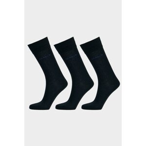 PONOŽKY GANT MERCERIZED COTTON SOCKS 3-PACK BLACK