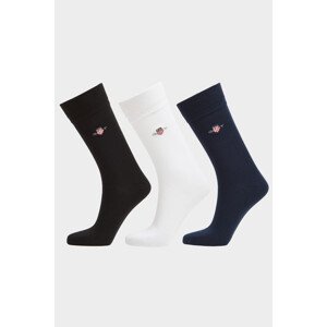 PONOŽKY 3-PACK GANT SHIELD SOCKS 3-PACK BLACK