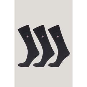 PONOŽKY 3-PACK GANT SHIELD SOCKS 3-PACK EBONY BLACK