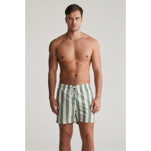 PLAVKY GANT BLOCK STRIPE SWIM SHORTS KALAMATA GREEN