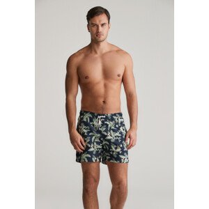 PLAVKY GANT TROPICAL LEAVES PRINT SWIM SHORTS EVENING BLUE