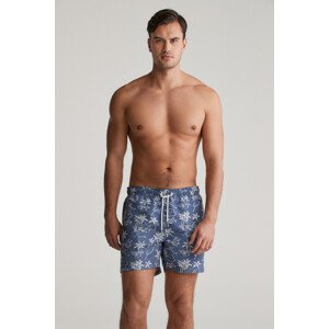 PLAVKY GANT ISLAND PRINT SWIM SHORTS DUSTY NAVY