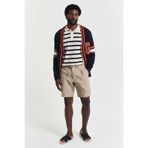 ŠORTKY GANT REL LINEN PINSTRIPE DS SHORTS CONCRETE BEIGE