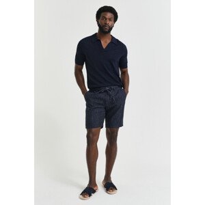 ŠORTKY GANT REL LINEN PINSTRIPE DS SHORTS DARKENED NAVY