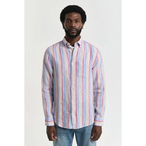 KOŠEĽA GANT REG LINEN MULTISTRIPE SHIRT PERFECT BLUE