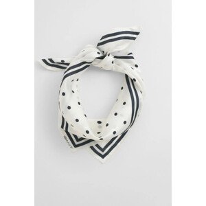 ŠATKA GANT DOT PRINT SILK SCARF EGGSHELL