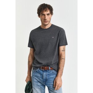 TRIČKO GANT REG SHIELD SS T-SHIRT ANTRACIT MELANGE