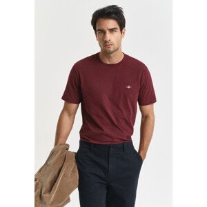 TRIČKO GANT REG SHIELD SS T-SHIRT BORDEAUX MELANGE