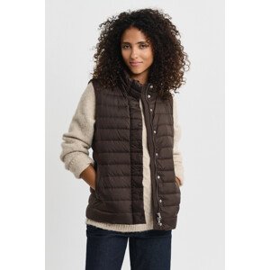 VESTA GANT LIGHT DOWN VEST DEEP BROWN