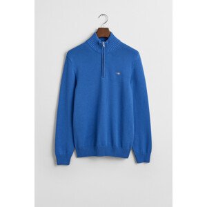 SVETER GANT CASUAL COTTON HALF ZIP RICH BLUE