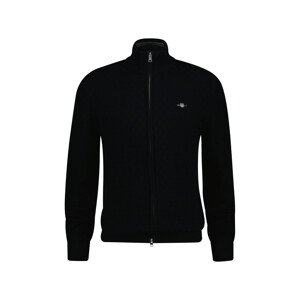 SVETER GANT MICRO TEXTURE FZ BLACK