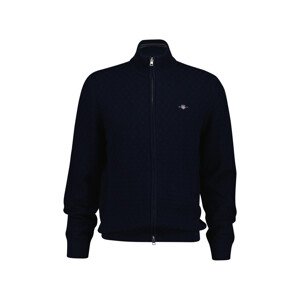 SVETER GANT MICRO TEXTURE FZ EVENING BLUE
