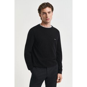 SVETER GANT COTTON PIQUE C-NECK BLACK