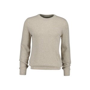 SVETER GANT COTTON PIQUE C-NECK LIGHT BEIGE MELANGE