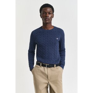SVETER GANT COTTON CABLE C-NECK DARK JEANSBLUE MELANGE