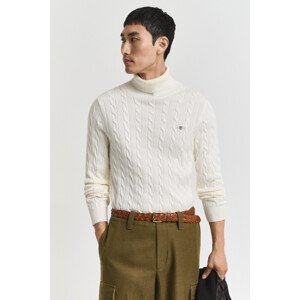 ROLÁK GANT COTTON CABLE TURTLE NECK CREAM