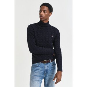 ROLÁK GANT COTTON CABLE TURTLE NECK EVENING BLUE