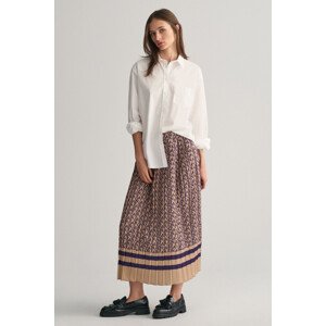SUKŇA GANT MONOGRAM PRINT PLEATED SKIRT PANSY PURPLE