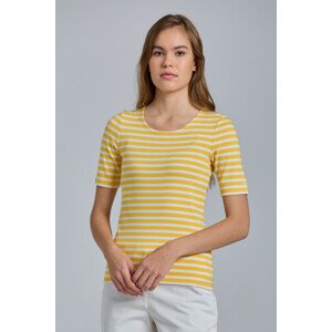 TRIČKO GANT STRIPED 1X1 RIB LSS T-SHIRT žltá XS