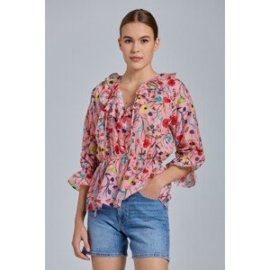 KOŠEĽA GANT D2. WILD FLORAL FLOUNCE BLOUSE ružová 38