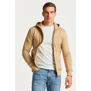 MIKINA GANT TONAL ARCHIVE SHIELD ZIP HOODIE hnedá L