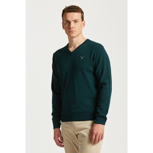 SVETER GANT SUPERFINE LAMBSWOOL V-NECK zelená S