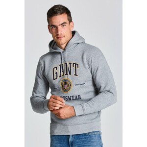 MIKINA GANT D1. GANT CREST SHIELD SWEAT HOODIE šedá XXXL