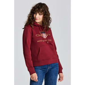 MIKINA GANT ARCHIVE SHIELD SWEAT HOODIE červená L