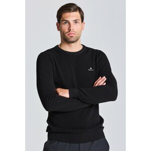 SVETER GANT COTTON PIQUE C-NECK BLACK