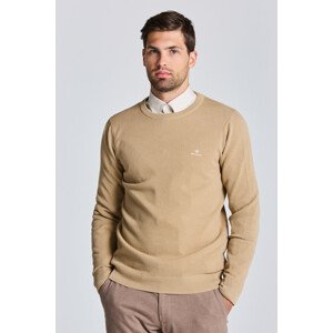 SVETER GANT COTTON PIQUE C-NECK hnedá XS