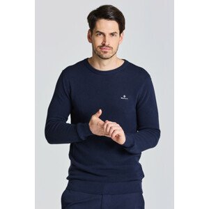 SVETER GANT COTTON PIQUE C-NECK modrá S