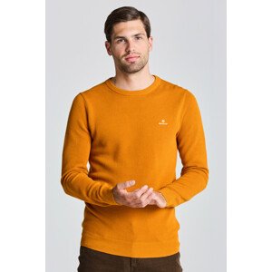 SVETER GANT COTTON PIQUE C-NECK oranžová S