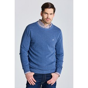 SVETER GANT COTTON PIQUE C-NECK modrá S