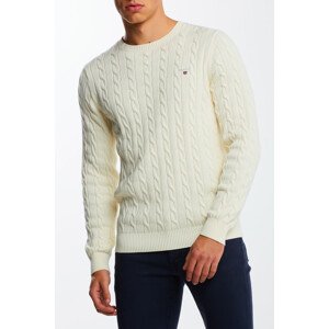 SVETER GANT COTTON CABLE C-NECK biela XXL