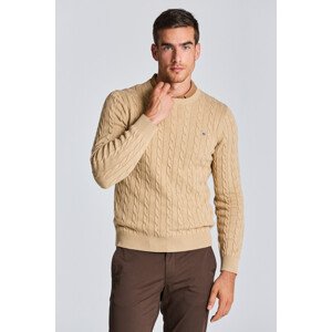 SVETER GANT COTTON CABLE C-NECK hnedá XL