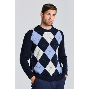 SVETER GANT D1. ARGYLE C-NECK modrá XXL