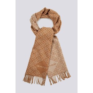 ŠÁL GANT D2. ICON G WOOL SCARF hnedá None