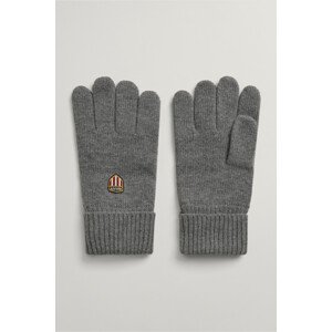 RUKAVICE GANT D1. BADGE WOOL GLOVES šedá None