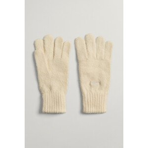 RUKAVICE GANT D1. SOFT MIX RIB KNITTED GLOVES CREAM