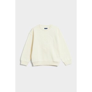 MIKINA GANT D2. CREST RELAXED C-NECK CREAM
