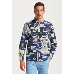 KOŠEĽA GANT REL SAILING PRINT SHIRT EVENING BLUE