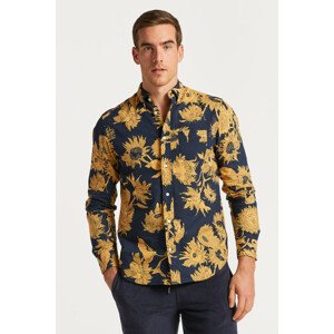 KOŠEĽA GANT REG COTTON LINEN SUNFLOWER SHIRT GOLD YELLOW