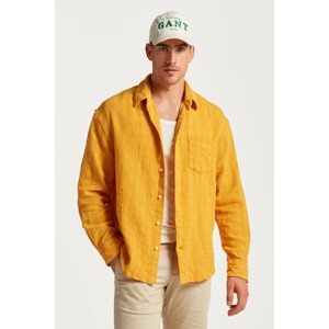 KOŠEĽA GANT REL TEXTURED CHECK SHIRT GOLD YELLOW