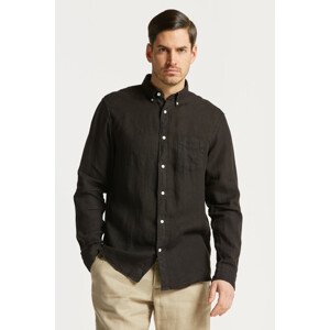 KOŠEĽA GANT REG UT GMNT DYED LINEN SHIRT BLACK3