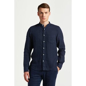 KOŠEĽA GANT REG UT GMNT DYED LINEN BAND SHIRT modrá XL