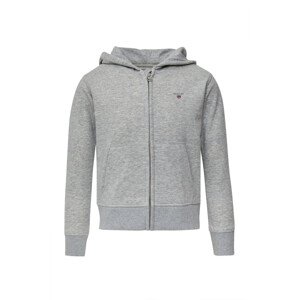 MIKINA GANT THE ORIGINAL FULL ZIP SWEAT HOODIE LIGHT GREY MELANGE